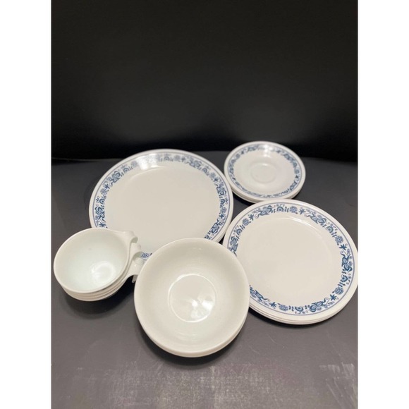 Vintage Corelle Livingware Old Town Blue, 20 Piece Dinner Set, New In Original B - Picture 4 of 11